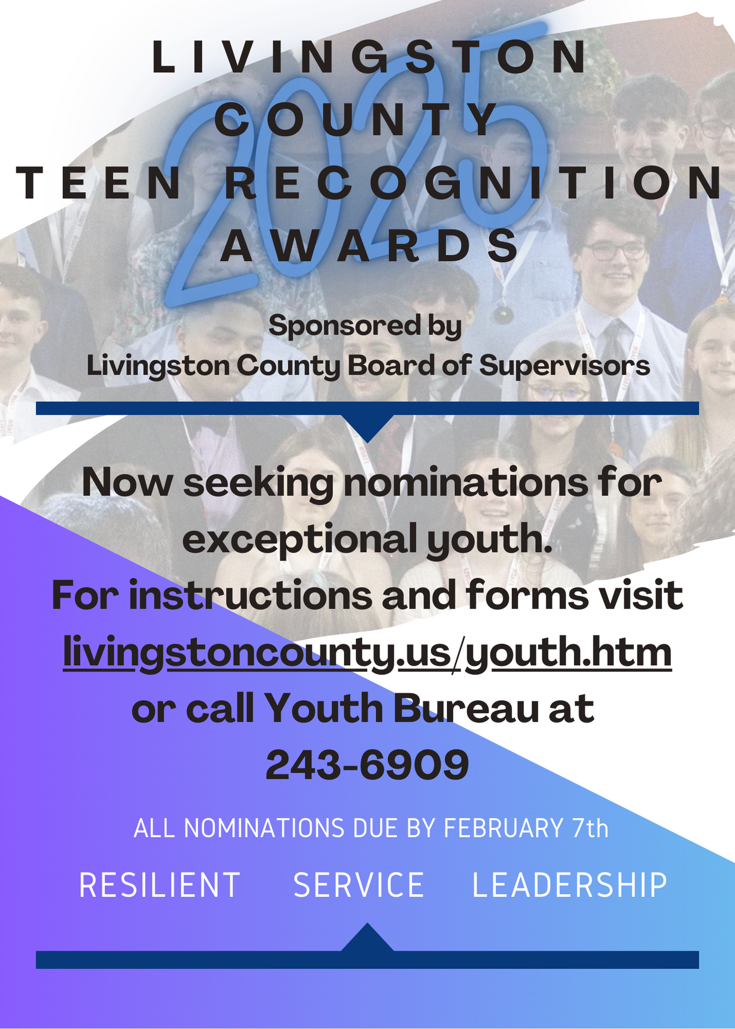 2025 Teen Recognition flyer
